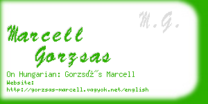 marcell gorzsas business card